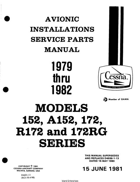 View in Catalog ; Overview. . Cessna 172 parts catalog pdf